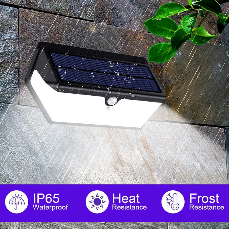 outdoor lamps led garden solar wall light 128 led