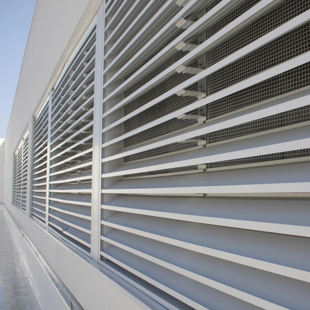 Exterior rain resistant aluminum louver air flow calculation aluminum louver
