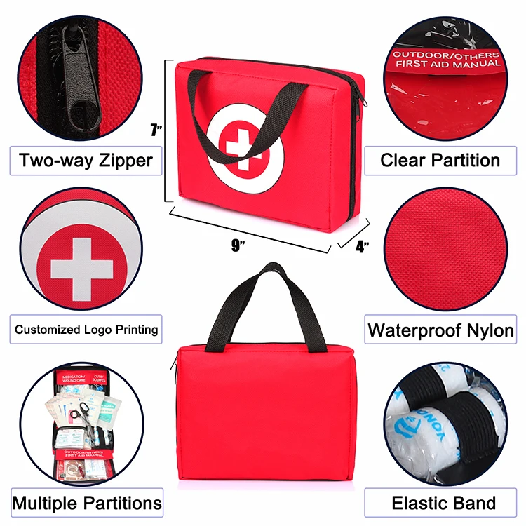 330 Piece First Aid Kit Waterproof Compact Trauma Bag Medical First Aid Kit for Any Emergencies