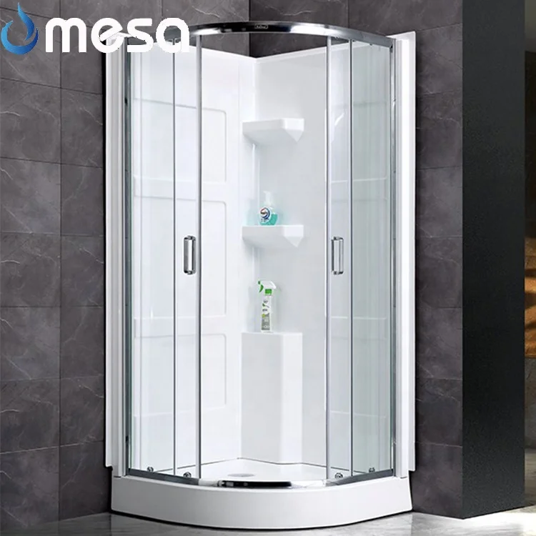 New bathroom acrylic panels shower cabins surround with tempered sliding doors