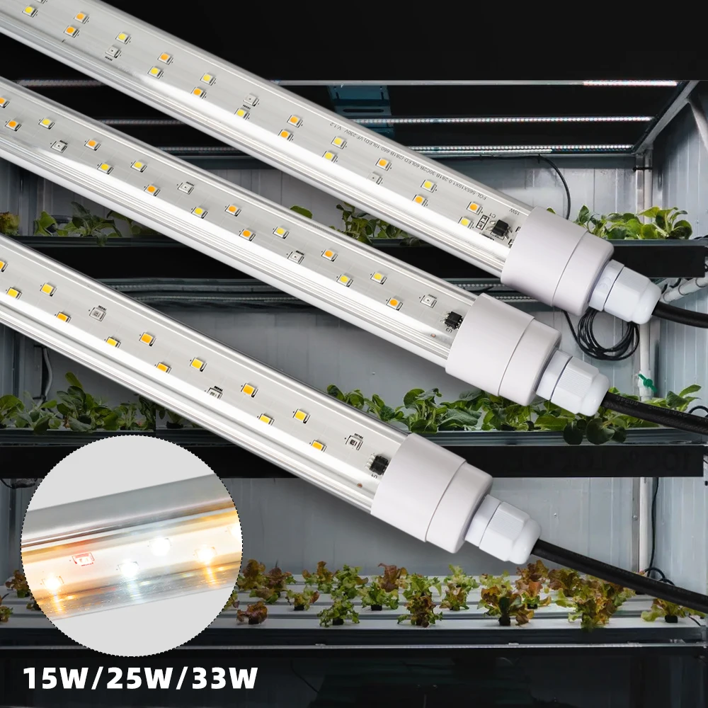 Custom T8 LED Grow Light Tube Samsung LM301B 2FT 4FT 8FT t8 18w japenses tube Light Waterproof  For Greenhouse Indoor Plants