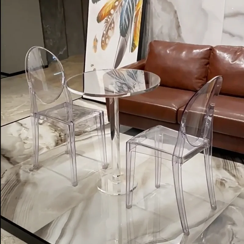 Luxury Acrylic Coffee Table Unique Modern Style Round Tea Table Transparent Side Table