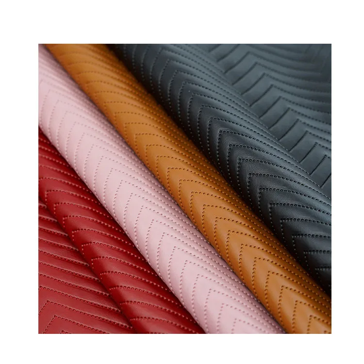 Cross Stripe Chunky Microfiber Leather Roll for Car Seat Covers Boat Seat Automotive Trim Decoration Golf Clubs and Furniture