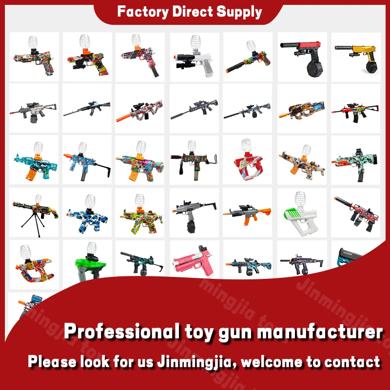 HK416 M416 Gel Ball Blaster Electric Toy Gun Manual Automatic Dual Mode Large Capacity with Drum and Clip 7-8mm Water Beads CS