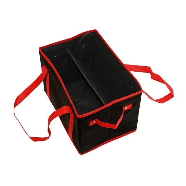 Deluxe collapsible custom grocery bag,extra side handles for easy lifting with reinforced bottom foldable grocery bag