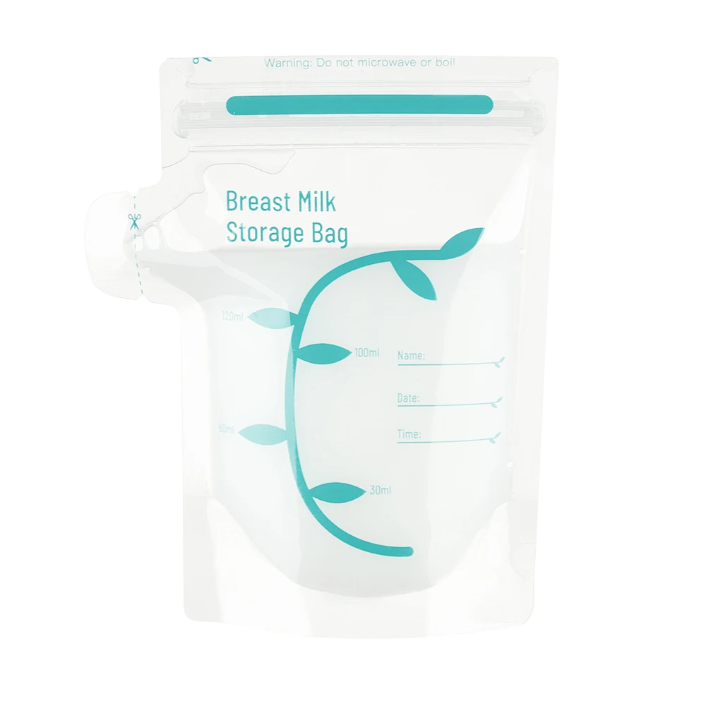 Food Grade Baby Breast Milk Storage Containers Bags For Pumping With Bottom Gusset Wide Side Sealing
