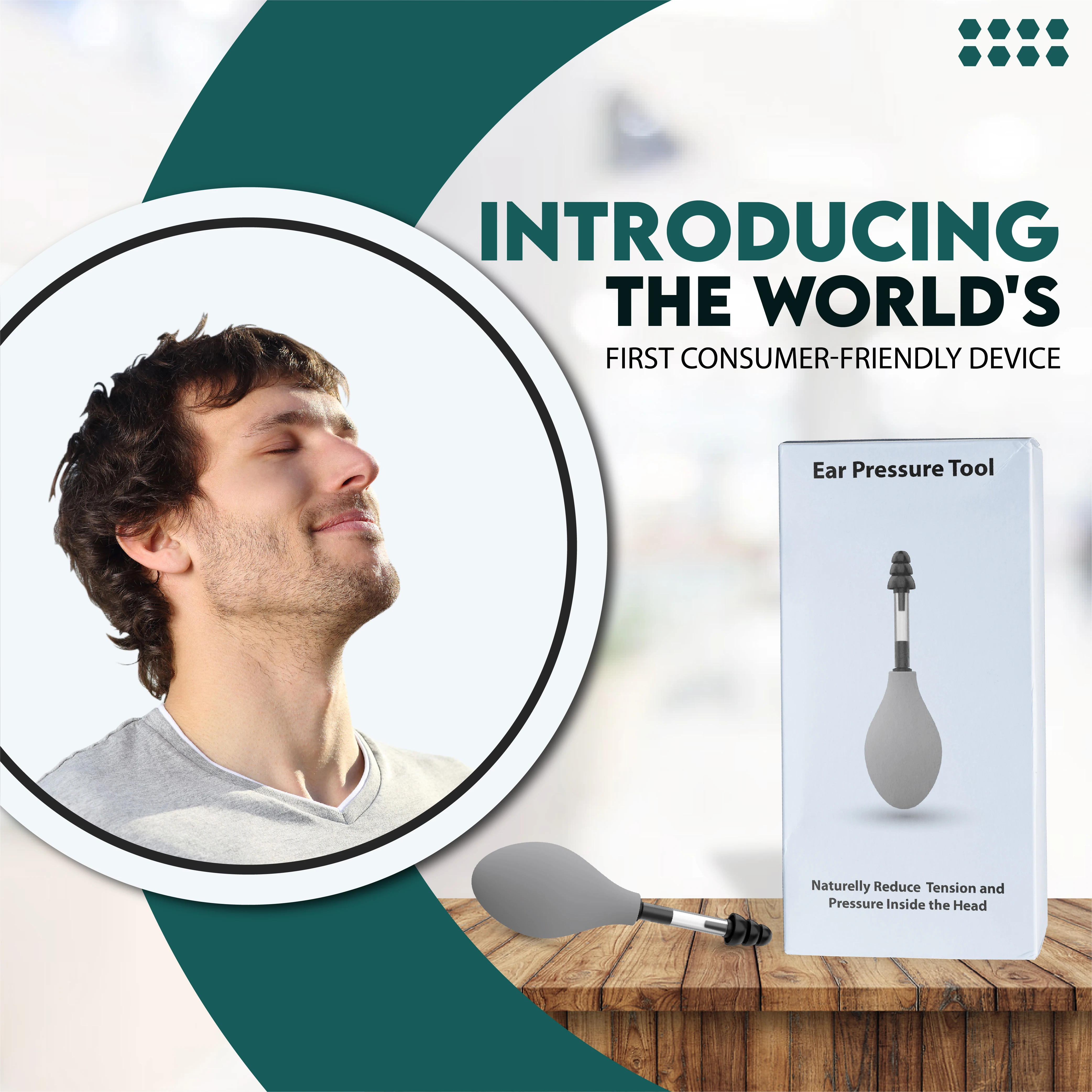 relief Reduces Tension and Pressure from Headache and Migraine Symptoms Through Inner Ear Pressure Stimulation tool