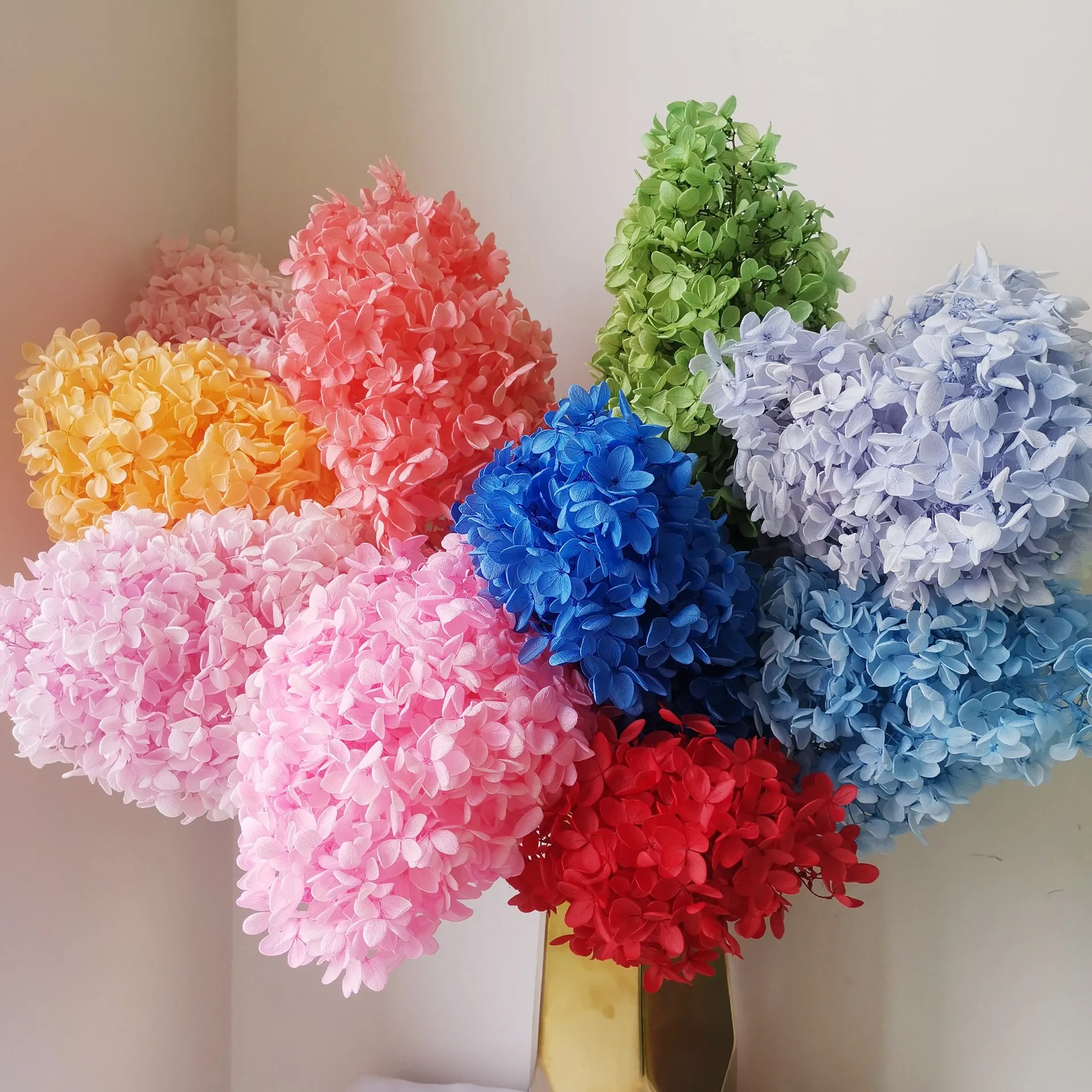 2021 most popular real preserved dried hydrangea flowers for wedding decor