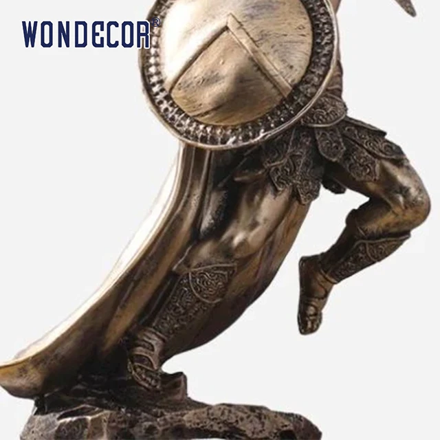 Wondecor  Custom Life Size Bronze Statue of Ancient Greek Warrior