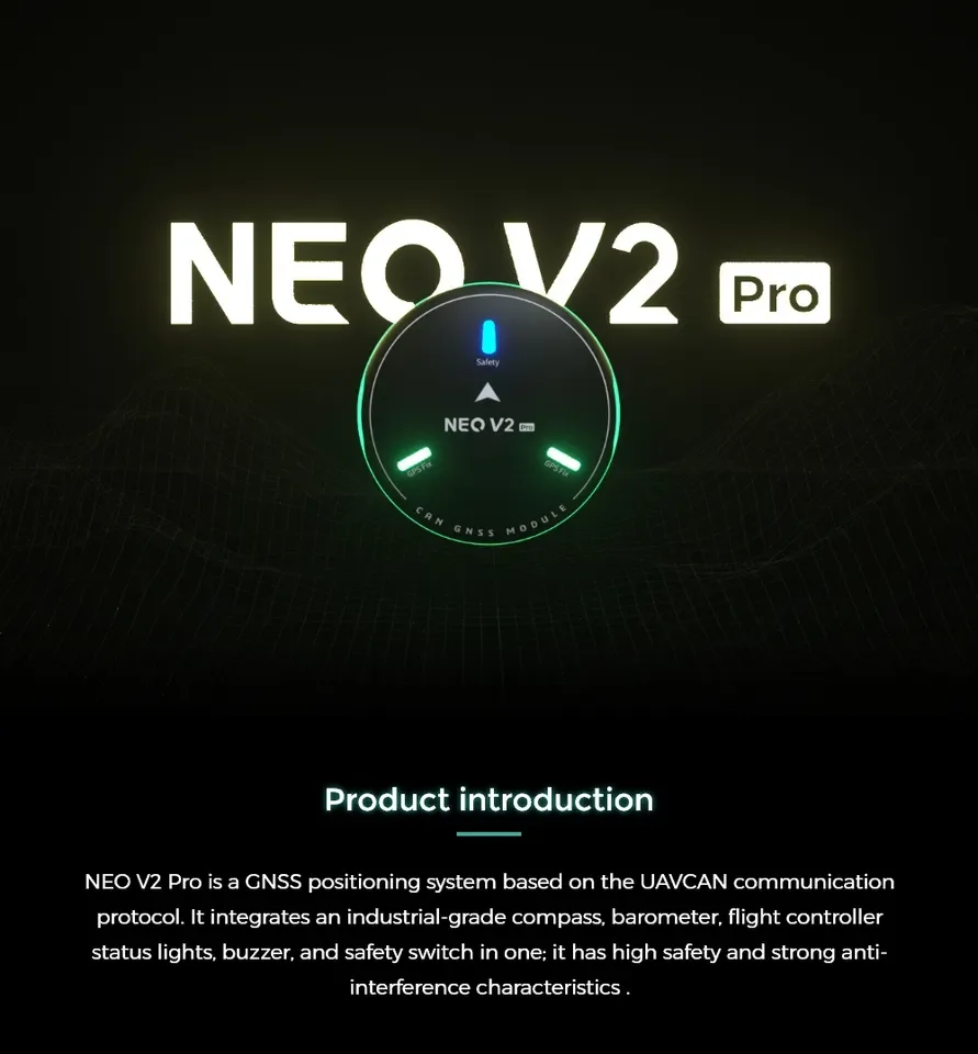 CUAV NEO V2 Pro CAN GPS Open Source High Precision Positioning GPS Module GNSS flight controller for rc plane