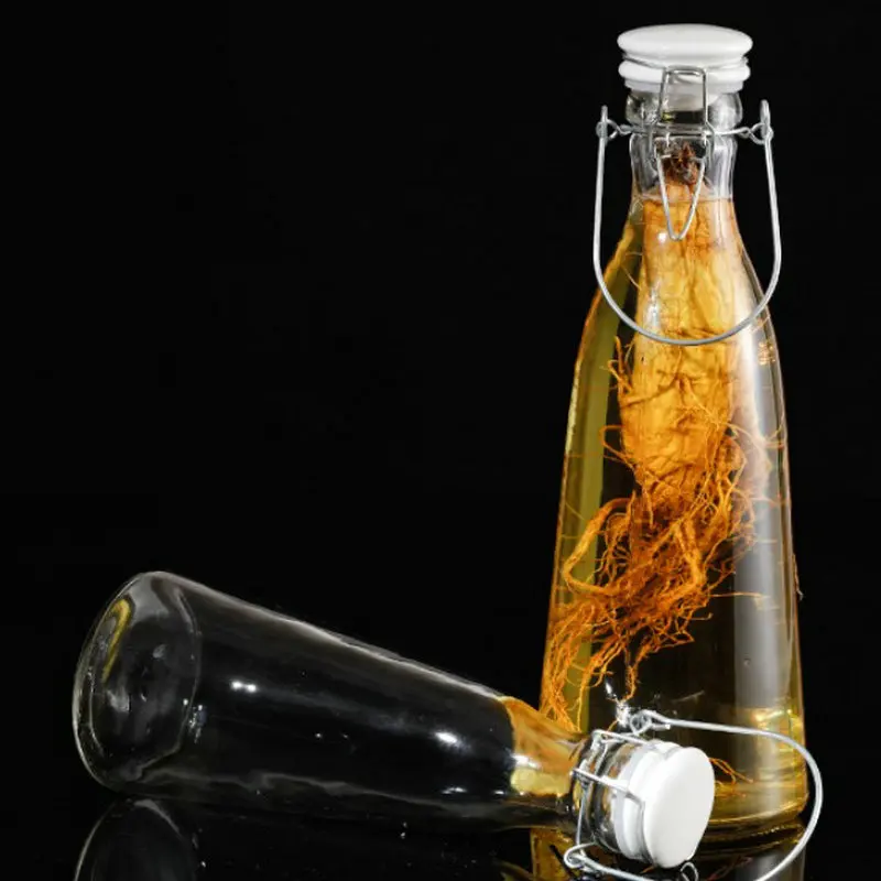 Avertan tea vintage lock 500ml 1 liter 1000ml 2 liter feeding glass bottle packaging for milk