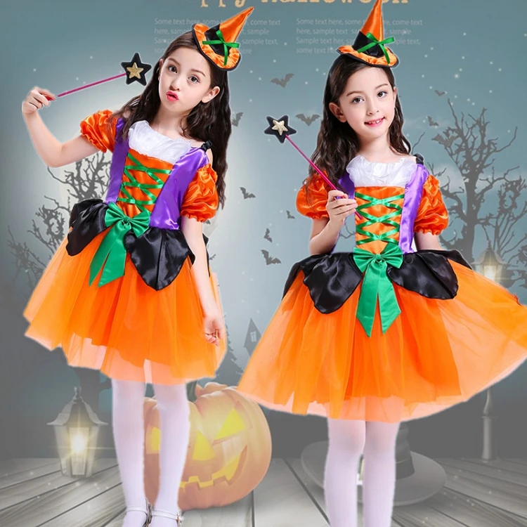 M968-1 Halloween Performance Costumes Children Girls Cosplay Fancy Dress Costume