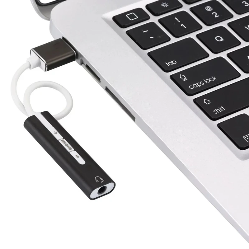  USB Sound Card External Converter Audio Adapter 7.1 with 3.5mm Aux Stereo HIFI Magic