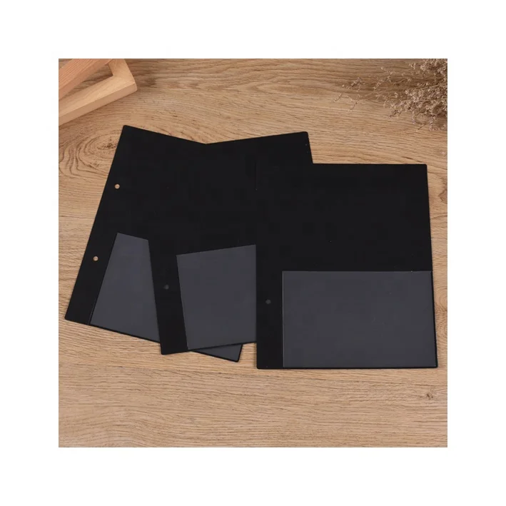 Promotional custom logo Plastic A4 pocket  display clear book Transparent Sheet Protector PP  Document Folder cover