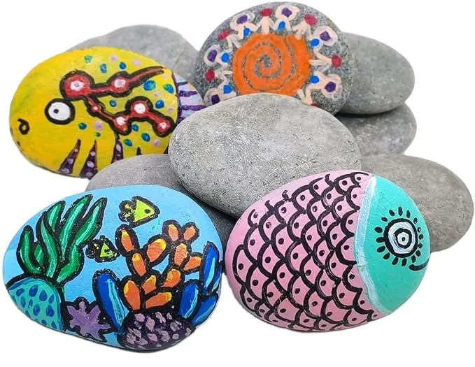 Extra Large Flat River Stones Smooth Painting Stones Rock Painting Set Suitable for DIY Art and Craft Painting Rocks