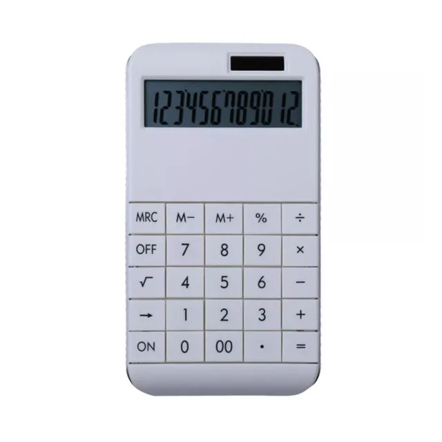 Low price cute calculators business gift solar battery power supply freight calculation tools white calculator for school office