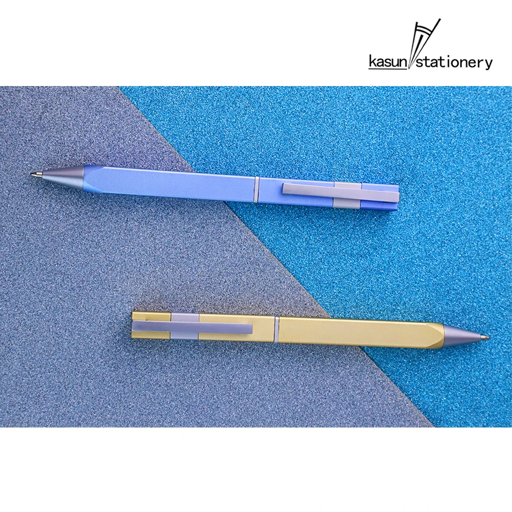 Good Quality Square Office Deluxe Aluminum Oxide Ballpoint Pen For Company Gift
