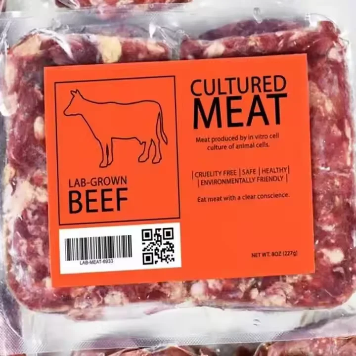 Custom Printed Waterproof and Low Temperature Resistant Freezer Adhesive Labels for Frozen Meat Products
