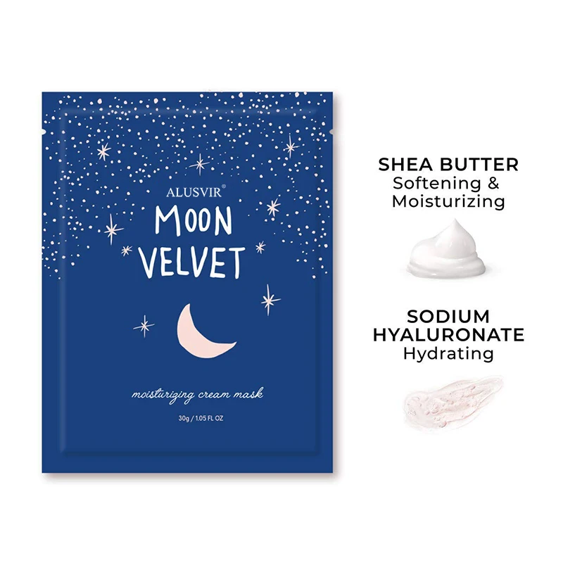 Face Tory Moon Velvet Moisturizing Cream With Jojoba Oil Sheet Mask - Brightening and Anti-Aging