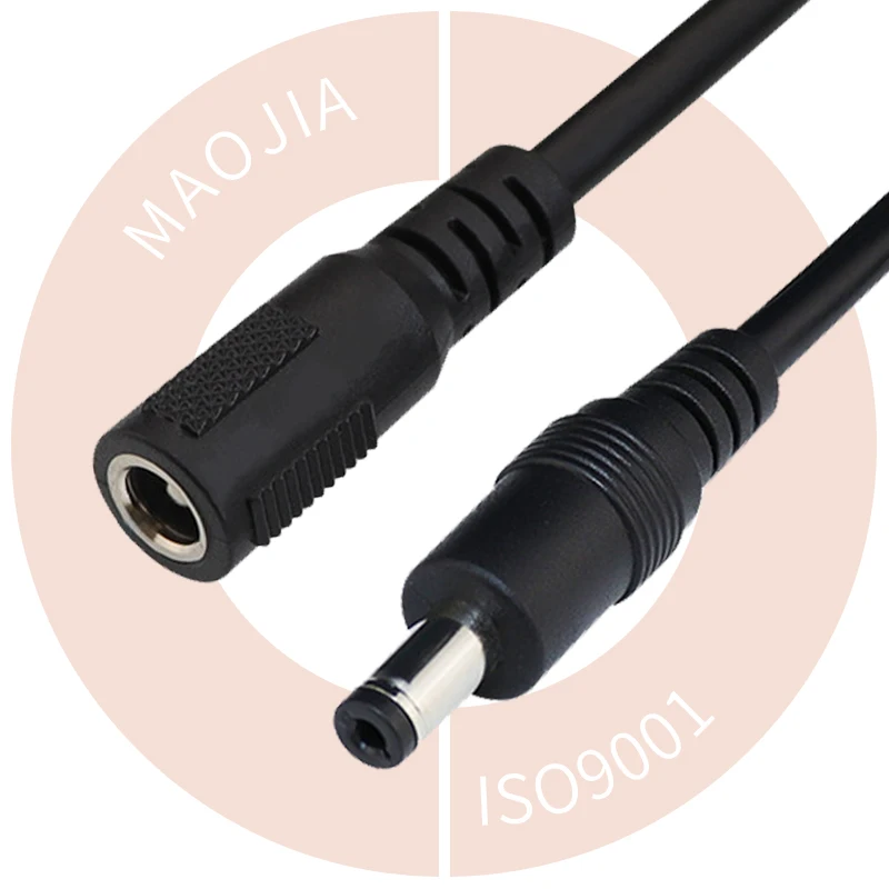 Factory 5.5*2.1mm Male to Female 12V 24V Dc 5.5mm Jack Plug Cable Dc Extension 5.5*2.1mm DC Power Cable