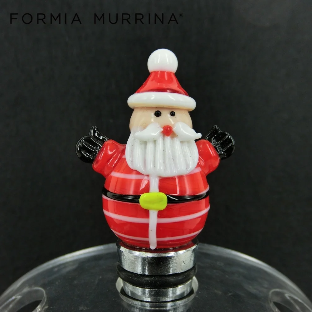 Great Christmas gifts Snow Santa Calus murano wine bottle stopper
