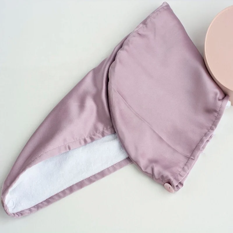 Махровый тюрбан для волос из шелка тутового шелкопряда и бамбука полотенце сушки