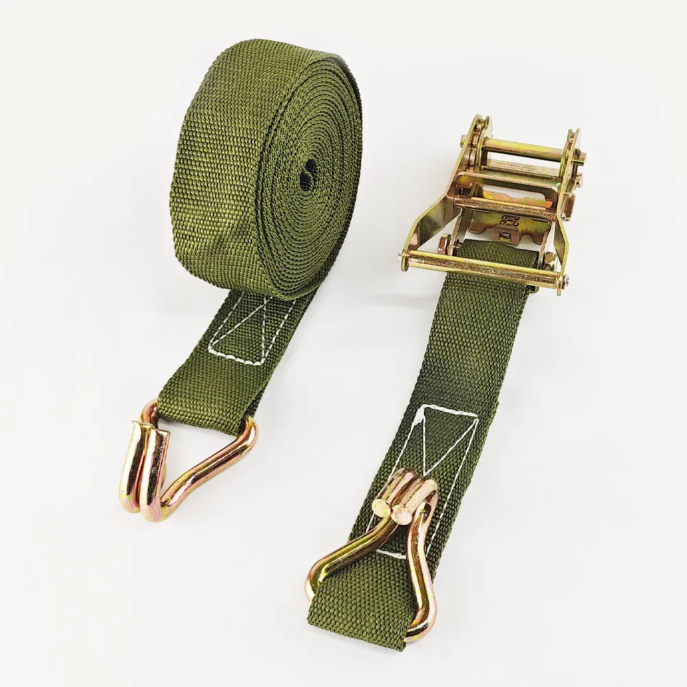 50mm heavy duty ratchet tie down custom logo cargo lashing belts