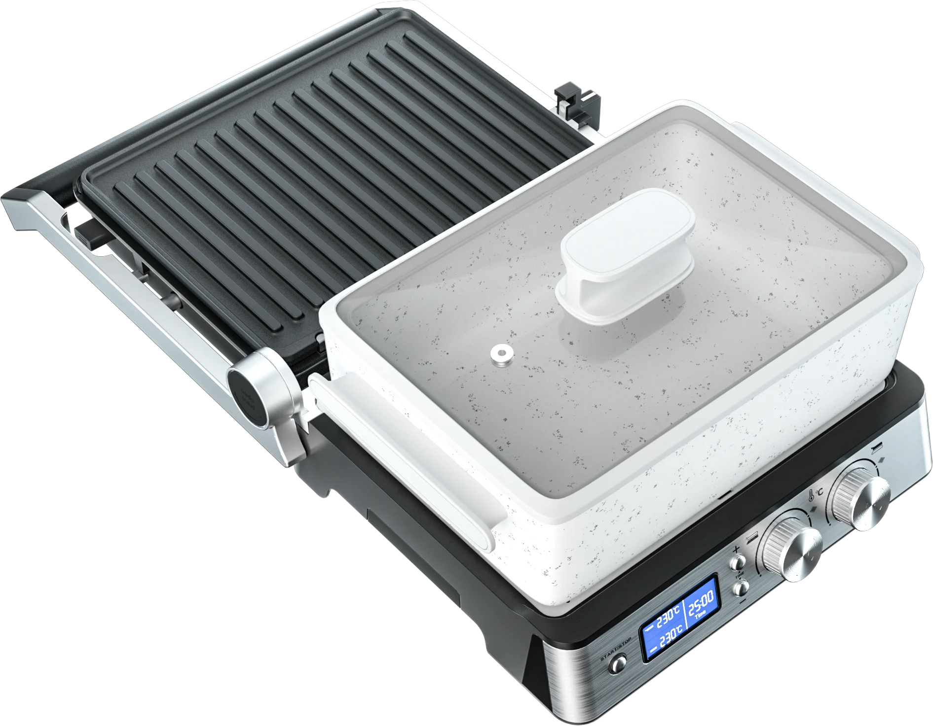 XL Steak Griddle grill Detachable digital contact grill sandwich press panini indoor smokeless electric bbq grill