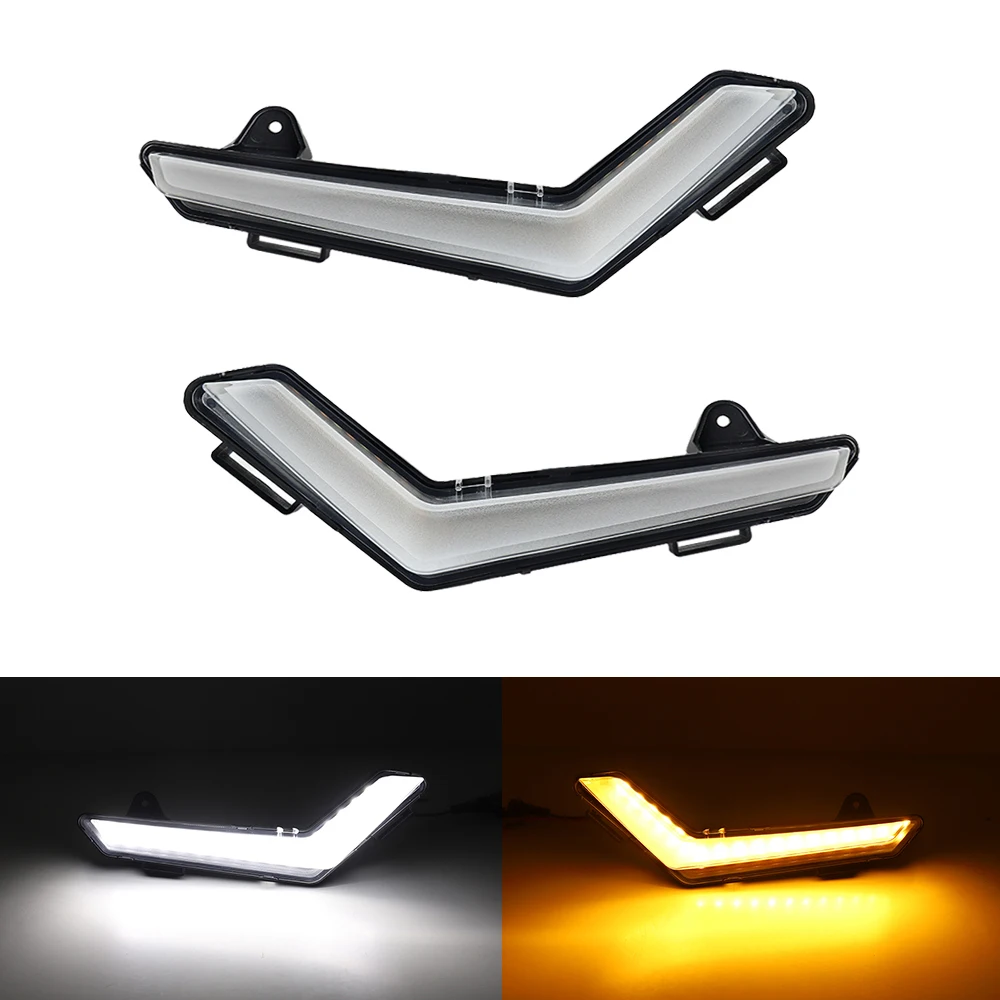 AUKMA ATV RZR XP 1000 Turn Signal Fang Lights High Brightness OEM DRL Daytime Running Light For Can Am Defender 2020+