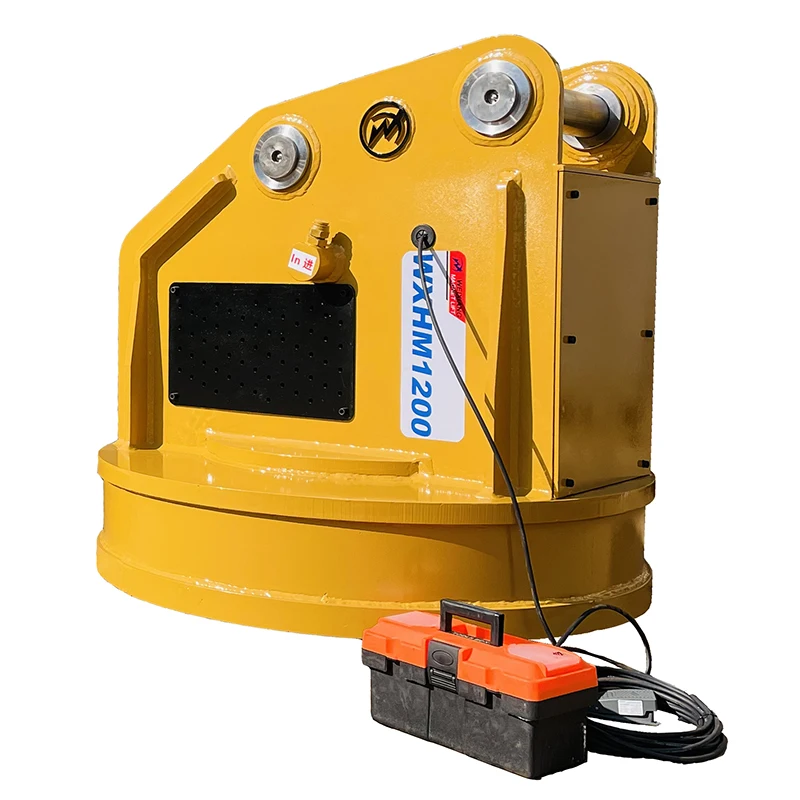 WEIXIANG Magnet For Excavator Steel Plate Handling Equipment 1 Ton Metal Scrap Electromagnetic Lifter Used On