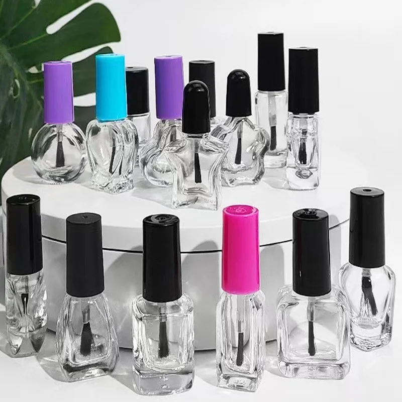 Empty Nail Polish Bottle Clear Glass Nail Polish Bottle With Brush Glass Bottle For Nail Polish 2ml 3ml 5ml 7ml 9ml 10ml 12ml