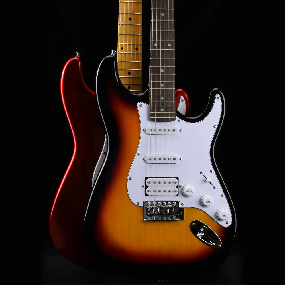  Amuky дешевые китайские Заказные OEM DIY Stratocast наборы электрогитары Strat купить оптом онлайн ST