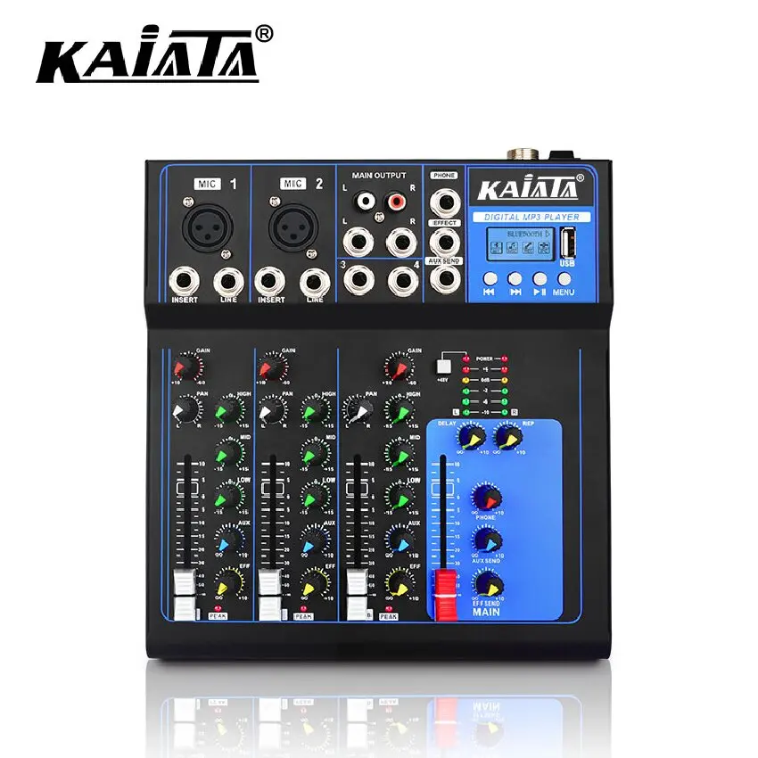 KAIKA F4-MB-1 4-канальный цифровой микшер 99 DSP USB MP3 плеер Профессиональный DJ аудио контроллер портативный
