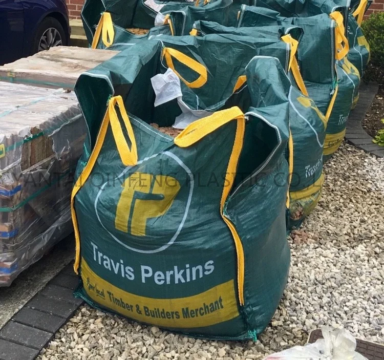 3 Yard cubic meter customized Heavy Duty big building bag dumpster industry jumbo skip bag for garden waste engineering