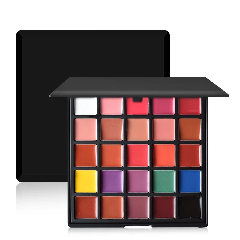 Custom Logo Makeup Cosmetics Lip Gloss Lipstick Palette 18 Colors Matte Lip Cream Palette