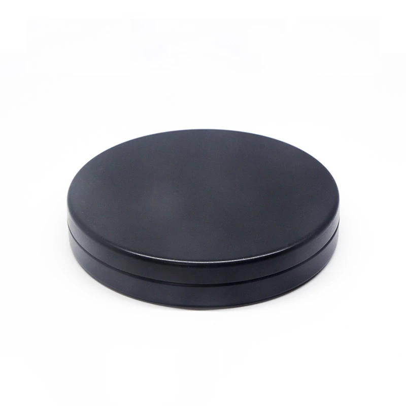 
Different size matte black color aluminum cosmetic round jar for pomade  (1600089288563)