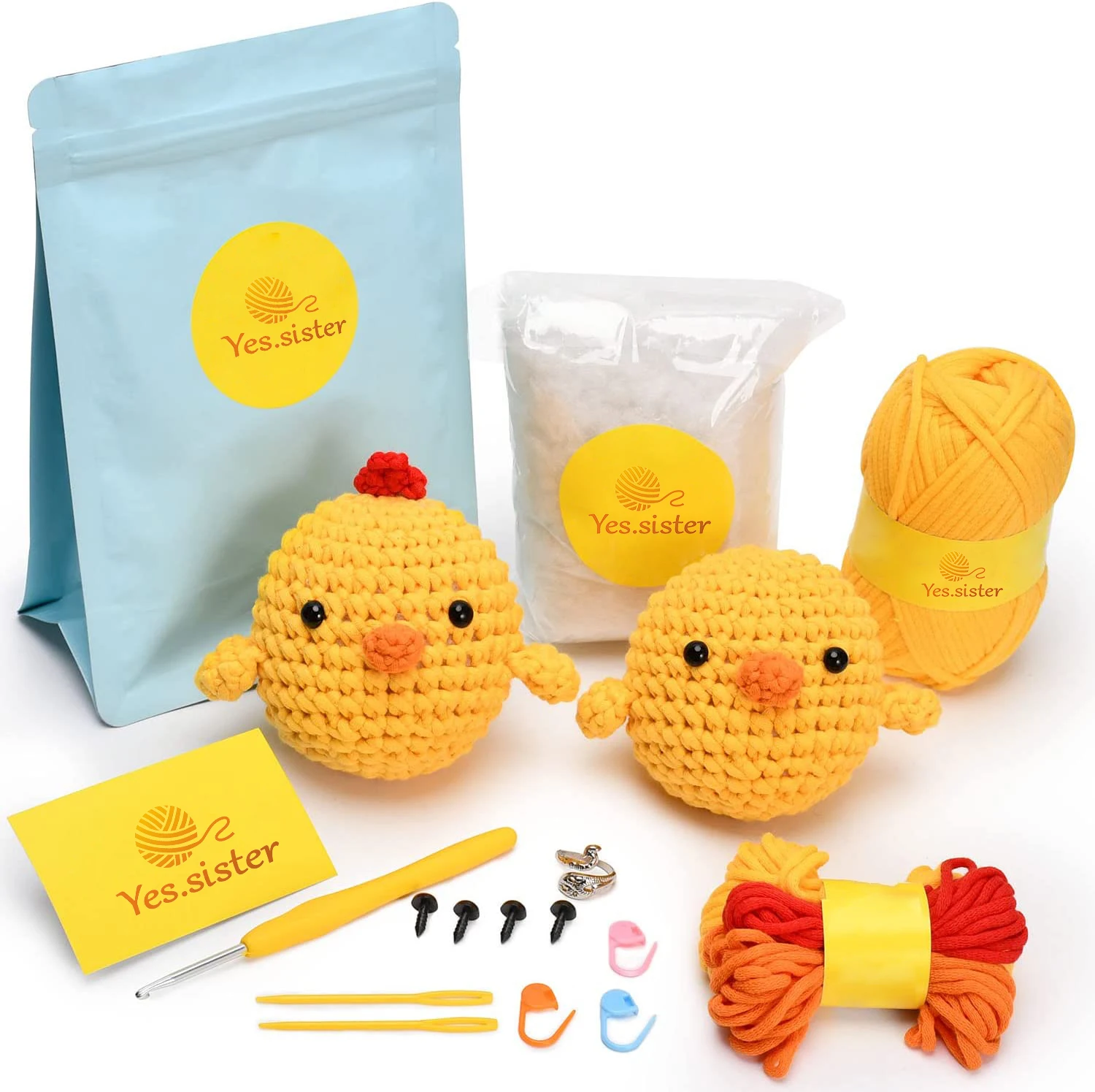 diy crochet kit travel full set kit de ganchos crochet debutants for kids chicken kit de ganchos y accesorios para crochet