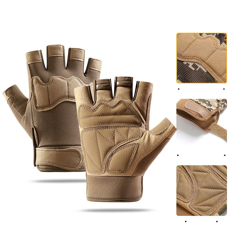 Paratrooper Half-finger Tactical Gloves for Men Special Forces Fans Outdoor Sports Cycling Mountaineering Anti-slip