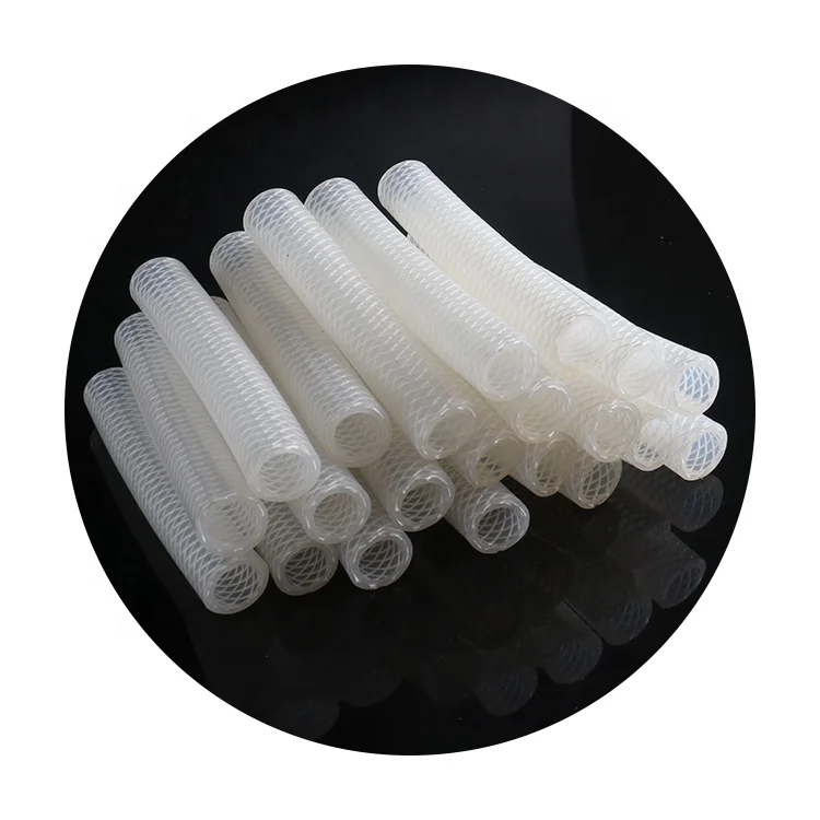 High Temperature Higher pressure Food Grade Braided Silicone Rubber Air Hose Reinforced silicone tube