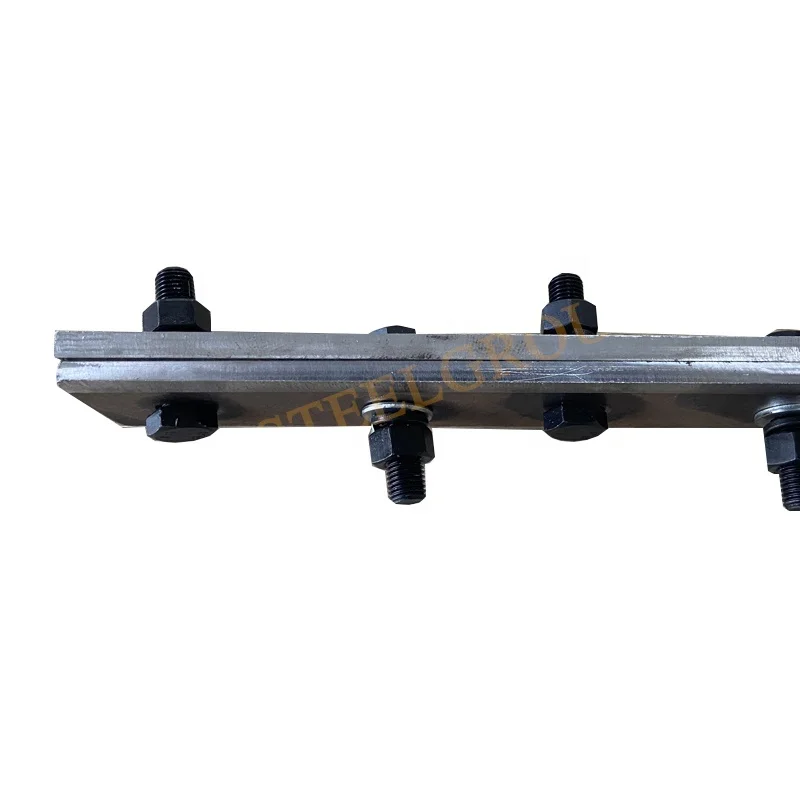 train attach system railway joint bar rail fishplate with two plates and four bolts and nuts