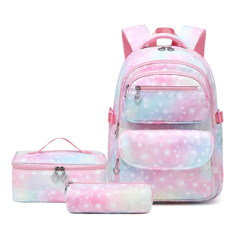 2023 New Product Tie Dye Bag School Backpack Set Cooler Backpack 3 Piece Sets Children School Bags Back To School