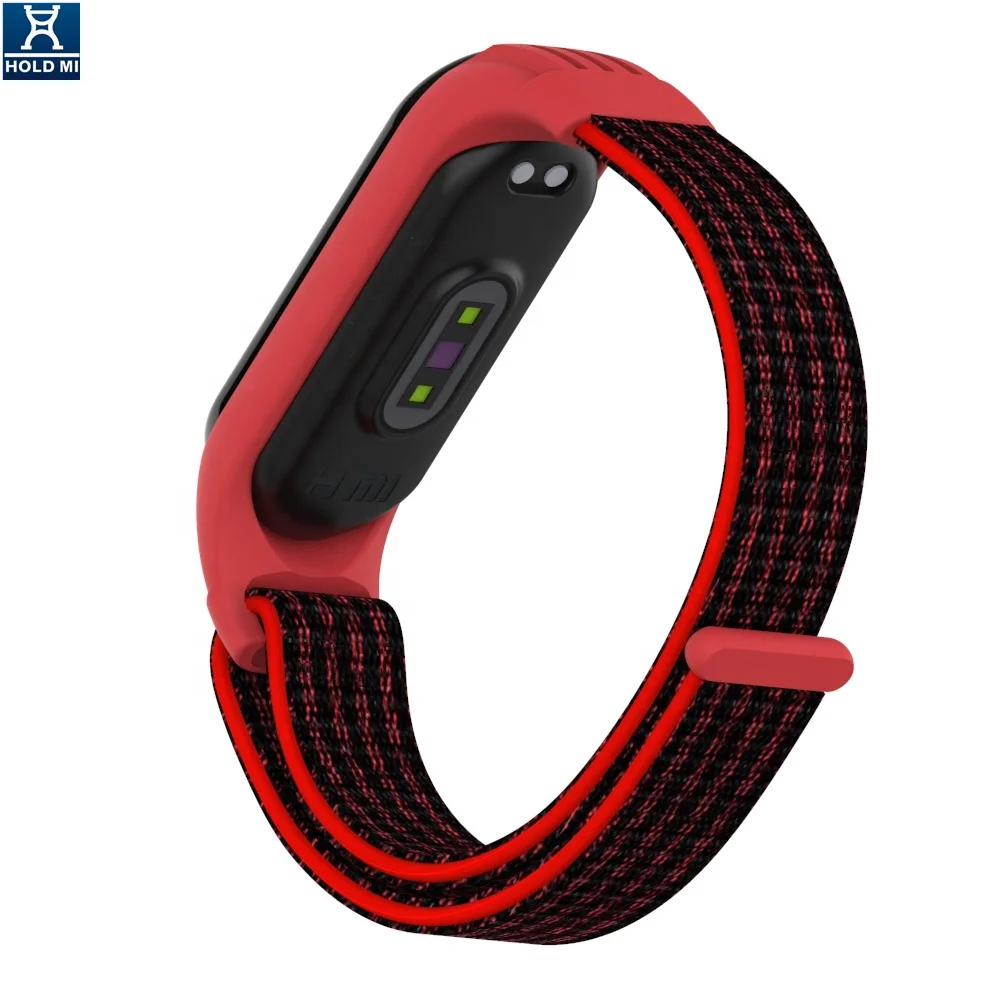 ODM Holdmi 4311 Series Smart Bracelet Color Replacement Nylon Red Black Miband 4 Strap 1 Lot = 1 Bag = 50 Pcs Same Color Strap