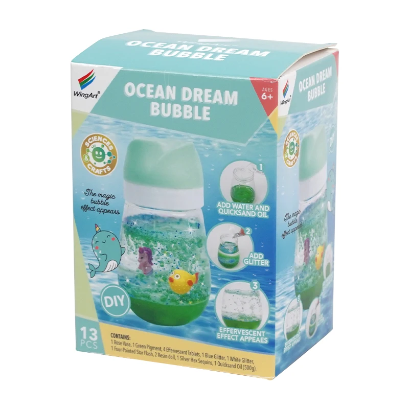 Latest Green Ocean Dream Bubble DIY Creative Paste Toys Kids Craft for Fun and Imagination