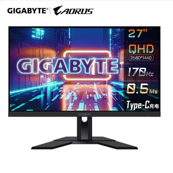 Для GIGABYTE 27 дюймов 2K монитор HDR технология black balance настольный компьютер игровой монитор M27Q 2K 170 Гц]