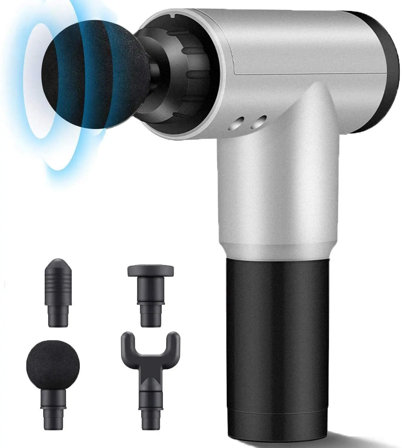 
2021 new body massager 24v massage fascia gun fascia gun 5 heads muscle stimulator massager 