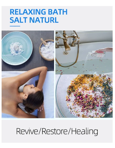 Have Stock 390g Natural Bath Salt Relax Body Foot Scrub Organic Crystal Soak SPA Exfoliator