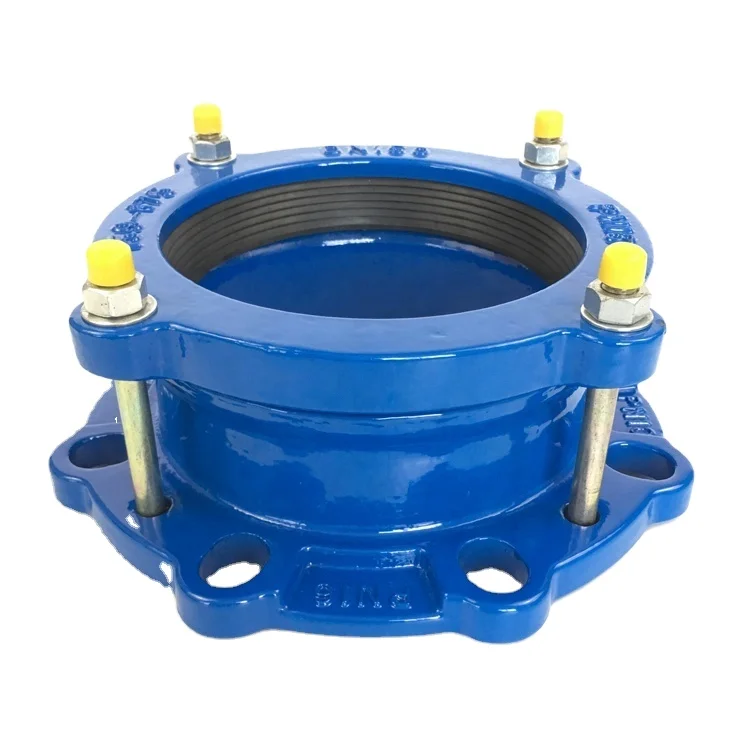 Pvc Pipe Ductile Iron Af Flange Loose Sleeve Limit Pipe Expansion Joint Flange Adaptor With Epoxy Power Coating