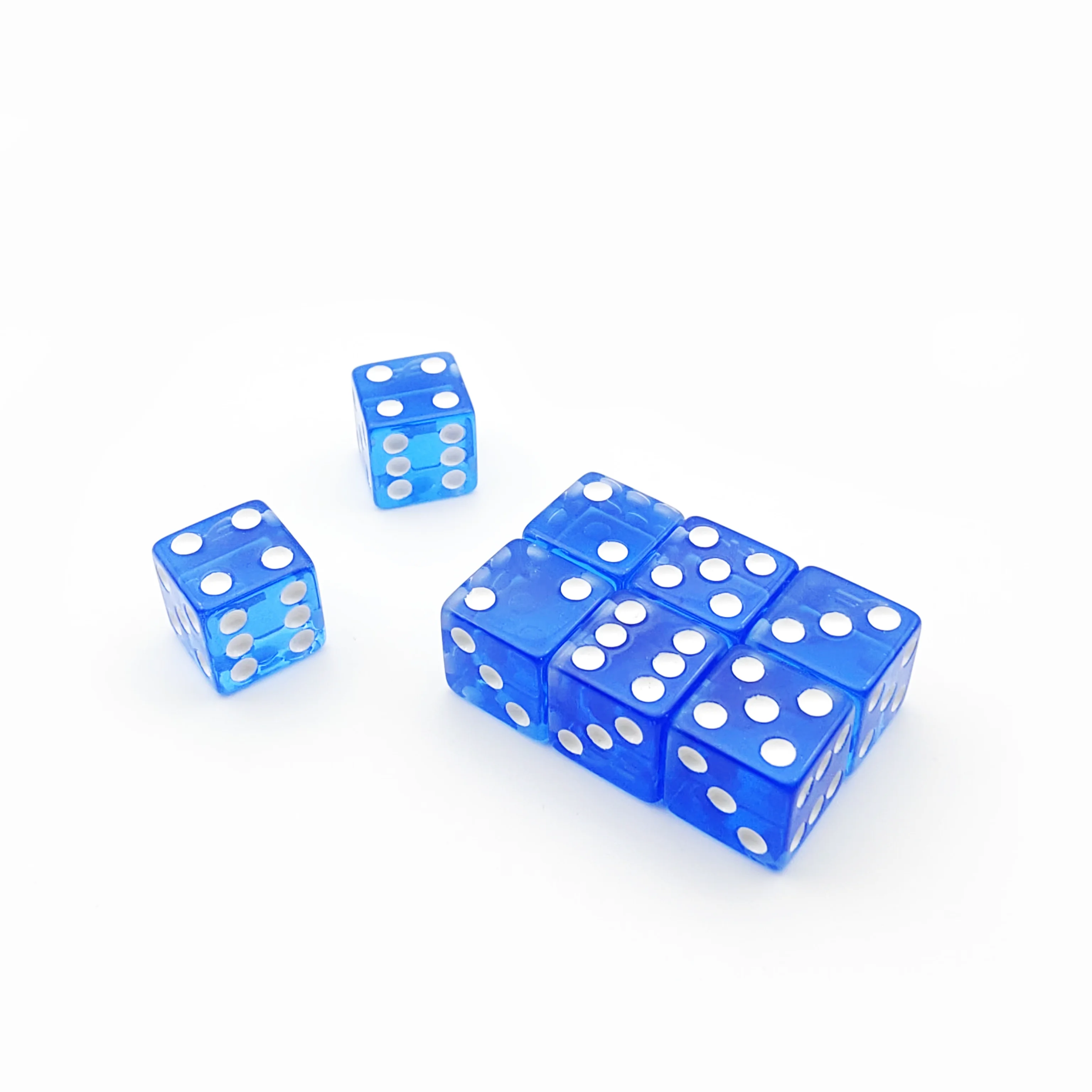 Transparent Custom D6 Dice 16-22mm Dice Blue Dice