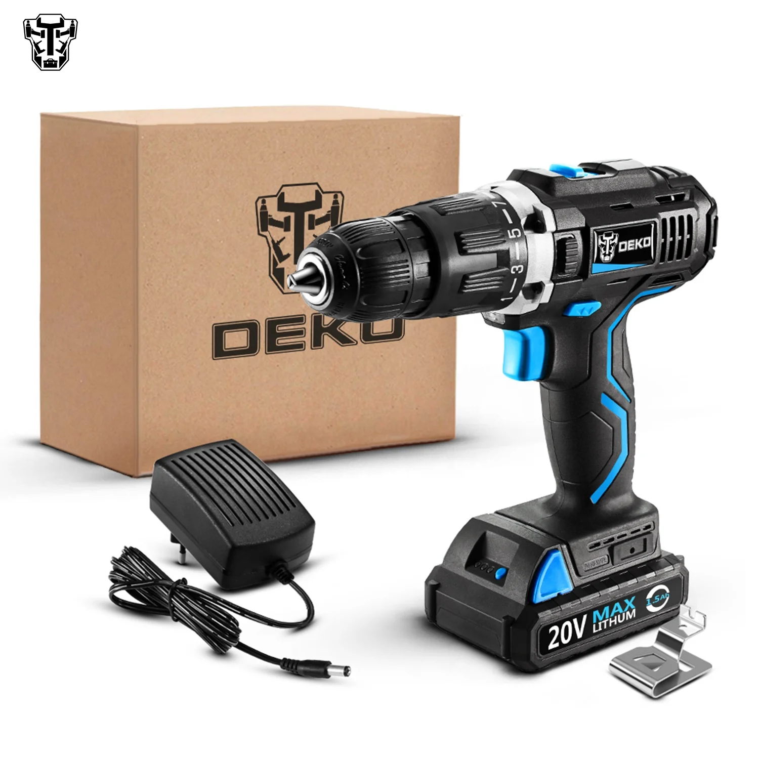 DEKO GCD20DU3 SET1 20V деревообрабатывающий литий-ионный аккумулятор 2 скорости ударная Аккумуляторная дрель-шуруповерт Электроинструмент электрическая