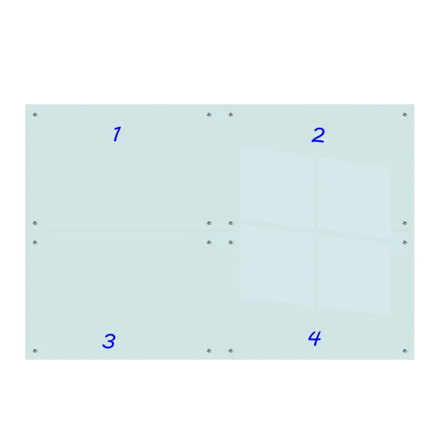 
Reusable Dry Erase Tempered Glass Writing Whiteboard for memo board 